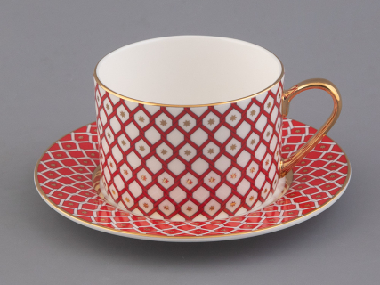 Чашка с блюдцем 250 мл форма Идиллия рисунок Скарлетт 1 арт. 81.26826.00.1, 