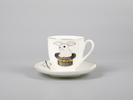 Чашка с блюдцем кофейная 180 мл., форма Ландыш,рисунок Фокус счастье арт. 81.30678.00.1, 