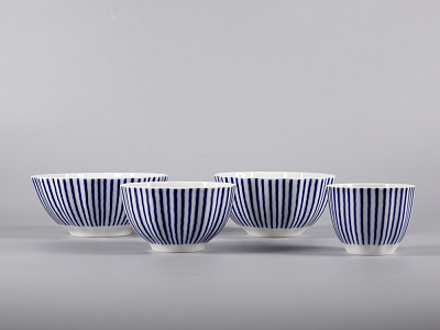 Четырех-предметный комплект Салатников, форма Тюльпан рисунок Французик, арт. 81.30806.00.1