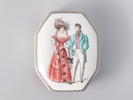 Туалетная коробочка форма Граненая, рисунок Modes de Paris, арт. 81.26464.00.1