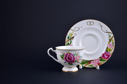 Чашка с блюдцем Незабываемый день, на форме Айседора, арт 61.20982.00.1