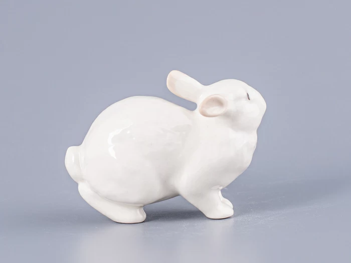 Скульптура Кролик ушастик белый арт. 82.68839.00.1, 