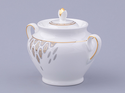 Сервиз чайный на 6 персон 14 предметов форма Весенняя 2 рисунок Саламандра Грей, арт. 81.31630.00.1