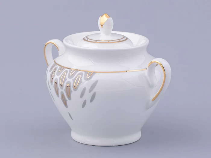 Сервиз чайный на 6 персон 14 предметов форма Весенняя 2 рисунок Саламандра Грей, арт. 81.31630.00.1, 