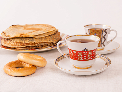 Чашка с блюдцем чайная 220 мл форма Банкетная рисунок Дерево жизни арт. 81.28336.00.1