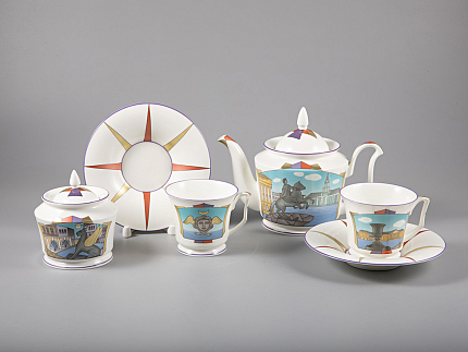 Сервиз форма Юлия рисунок Петербургские картинки, 6 предметов на 2 персоны, арт. 81.29021.00.1