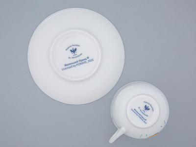 Подарочный набор Чашка с блюдцем, форма Ландыш рисунок Маленький Принц и Лис арт. 81.27753.00.5