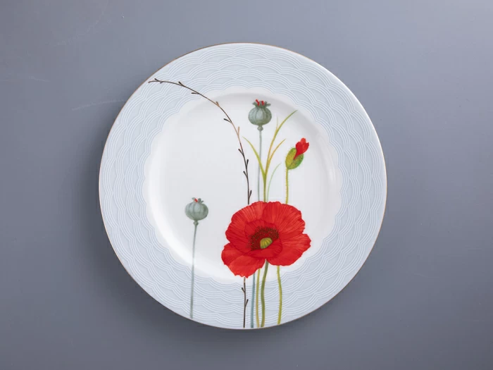 Сервиз столовый форма Премиум рисунок Маки на 6 персон 18 предметов, арт. 81.34142.00.1, 