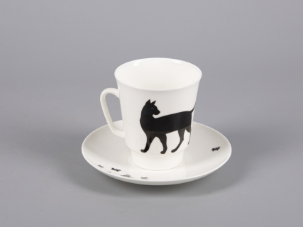 Чашка с блюдцем кофейная 165 мл., форма Майская, рисунок Мотыльки арт. 81.30661.00.1, 