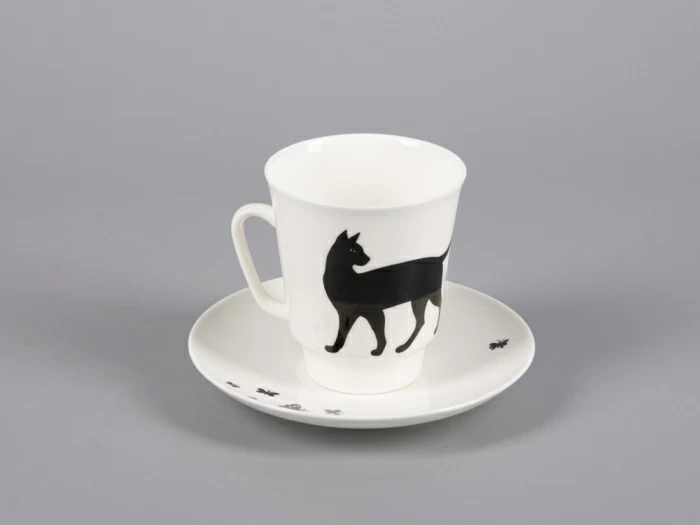 Чашка с блюдцем кофейная 165 мл., форма Майская, рисунок Мотыльки арт. 81.30661.00.1, 