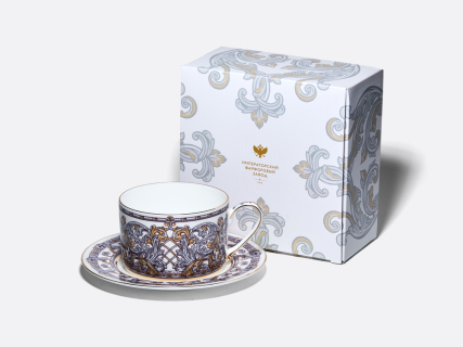 Сервиз чайный на 4 персоны 10 предметов в подарочной упаковке, форма Идиллия рисунок Барокко, арт. 81.34916.00.1, 