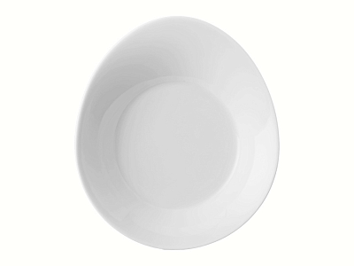 Суповая тарелка овальная 305 мм форма Атлантида рисунок Белый арт. 92.90602.31.1