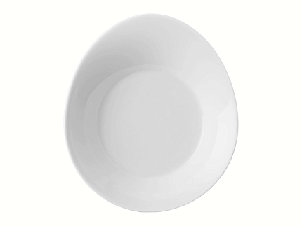 Суповая тарелка овальная 305 мм форма Атлантида рисунок Белый арт. 92.90602.31.1