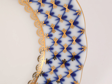 Сервиз чайный форма Тюльпан рисунок Кобальтовая сетка, 6 персон 20 предметов, арт. 81.11141.03.1