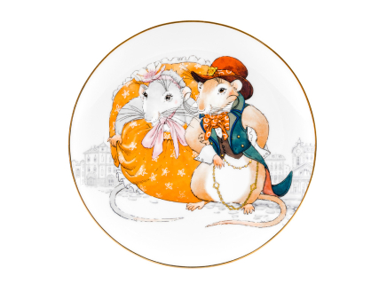 Декоративная тарелка 195 форма Эллипс рисунок Театралы.Идеальная пара арт. 80.97094.00.1, 