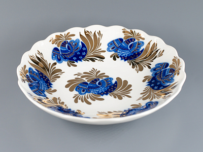 Сухарница, 215 мм, форма Тюльпан,  рисунок  Золотой сад арт. 80.00011.00.1