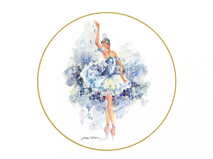 Тарелка декоративная 195 мм форма Эллипс рисунок Фея нежности арт. 80.86804.00.1, 