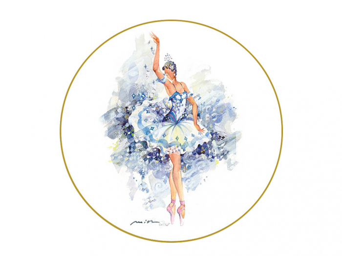 Тарелка декоративная 195 мм форма Эллипс рисунок Фея нежности арт. 80.86804.00.1, 