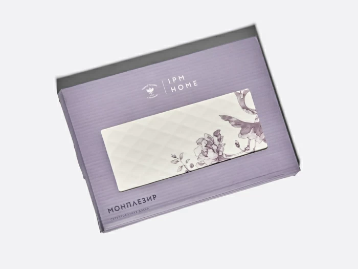 Доска сырная малого размера форма Стандартная, рисунок Monplaisir Violet (Монплезир Виолет) в упаковке арт 42.00064.00.1, 