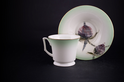 Чашка с блюдцем чайная, форма Юлия, рисунок Татьянин день арт. 41.00178.00.1