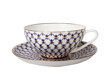 Сервиз чайный форма Купольная рисунок Кобальтовая сетка, 6 персон 14 предметов, арт. 81.21513.00.1