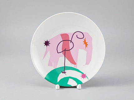 Декоративная тарелка в подарочной упаковке 195 мм, форма Эллипс рисунок Elephant mingo 1, арт. 81.29503.00.1