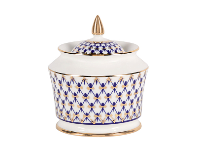 Сервиз кофейный форма Юлия рисунок Кобальтовая сетка, 6 персон 15 предметов, арт. 81.19482.00.1