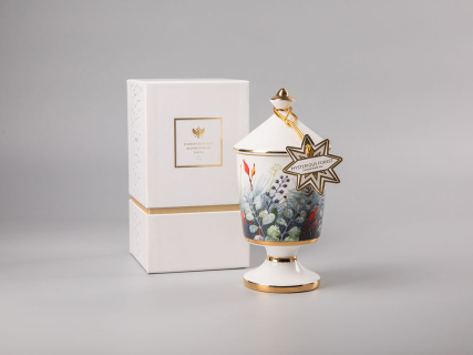 Свеча ароматическая в подарочной упаковке, форма Идиллия рисунок Календа аромат Загадочный лес арт. 81.31004.00.1, 