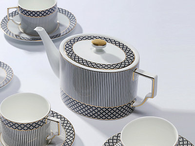 Сервиз чайный на 6 персон 14 предметов форма Элегия рисунок Elegant, арт. 81.34728.00.1