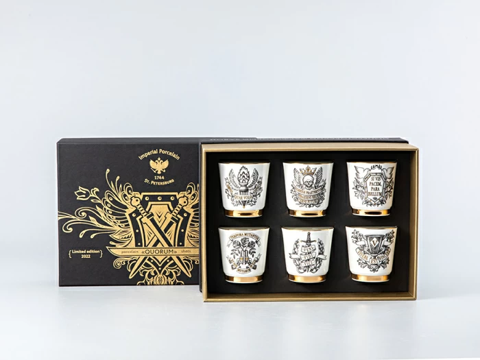 Подарочный набор стопок форма Сувенирная 1 рисунок Кворум, арт. 81.30291.00.1, 