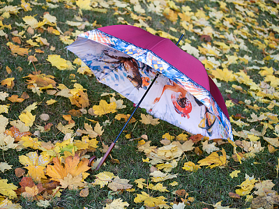 Зонт-трость рисунок Триумф и обаяние Оранжевый арт. 41.00192.02