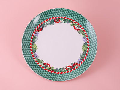 Набор тарелок 270 мм, 2 шт, форма Восточная, рисунок Зимняя история, арт. 81.11376.00.1