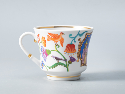 Чашка с блюдцем чайная 220 мл форма Банкетная рисунок Чудоград. Конфеты-бараночки арт. 81.29157.00.1, 