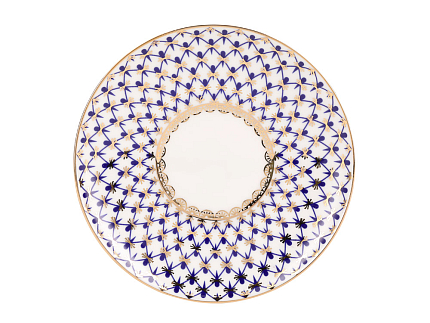 Трехпредметный комплект чайный форма Волна рисунок Кобальтовая сетка 155 мл арт. 81.15669.00.1