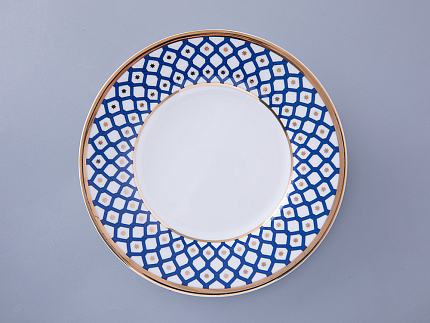 Чашка с блюдцем 250 мл форма Идиллия рисунок Индиго 2 арт. 81.31121.00.1