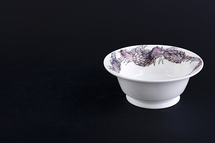 Салатник Розовый колючий цветок на форме Александрия арт 60.13548.00.1