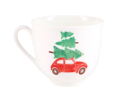 Чашка с блюдцем форма Ландыш рисунок Машинка, арт. 81.28062.00.1