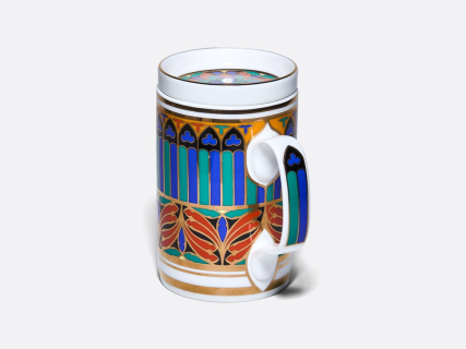 Бокал с блюдцем и крышкой 390 мл в подарочной упаковке, форма Топ, рисунок Готический 10, арт. 81.34169.00.1, 