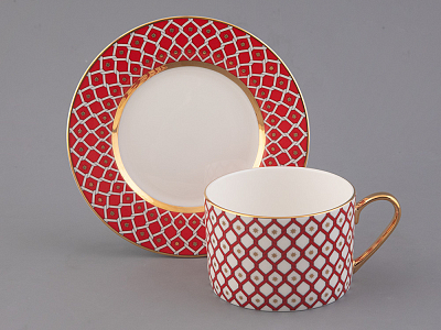 Чашка с блюдцем 250 мл форма Идиллия рисунок Скарлетт 1 арт. 81.26826.00.1