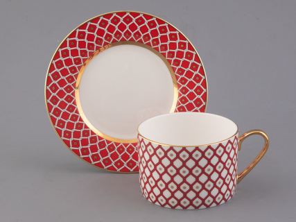 Чашка с блюдцем 250 мл форма Идиллия рисунок Скарлетт 1 арт. 81.26826.00.1, 