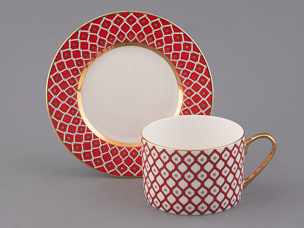 Чашка с блюдцем 250 мл форма Идиллия рисунок Скарлетт 1 арт. 81.26826.00.1