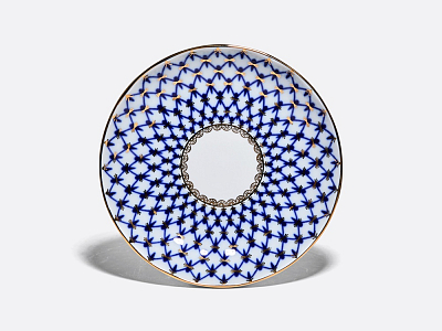 Чашка с блюдцем чайная 250 мл форма Тюльпан рисунок Кобальтовая сетка арт. 81.10105.00.1