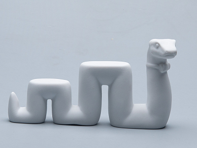 Скульптура форма Змей Меандр, рисунок Белый, арт. 82.74831.00.1