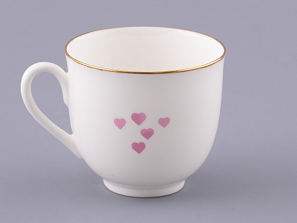 Чашка с блюдцем кофейная 180 мл.,  форма Ландыш, рисунок Люби, арт. 81.32909.00.1