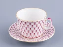 Чашка с блюдцем чайная 200 мл форма Молодежная рисунок Сетка-Блюз 2 арт. 81.24869.00.1, 