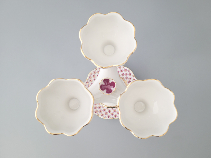 Подсвечник Трехрожковый Тюльпан Сетка-Блюз арт. 80.50232.00.1, 