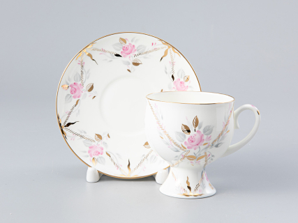 Чашка с блюдцем кофейная 160 мл., форма  Классическая-2, рисунок Галантный  арт. 81.13784.00.1, 