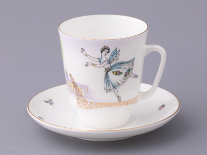 Чашка с блюдцем кофейная 165 мл форма Майская рисунок Белые ночи в Петербурге арт. 81.26632.00.5, 