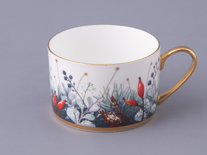 Чашка с блюдцем 250 мл форма Идиллия рисунок Календа, арт. 81.30758.00.1, 