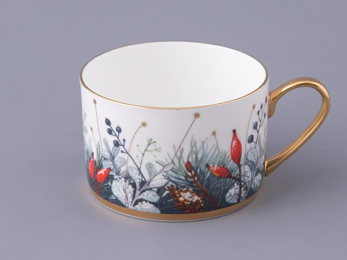 Чашка с блюдцем 250 мл форма Идиллия рисунок Календа, арт. 81.30758.00.1, 